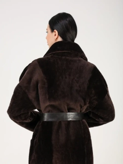 Дубленка зимняя шуба натуральная двухсторонняя оверсайз