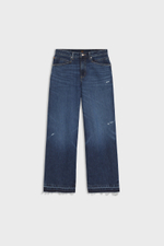 Relaxed-fit jeans in blue rigid denim
