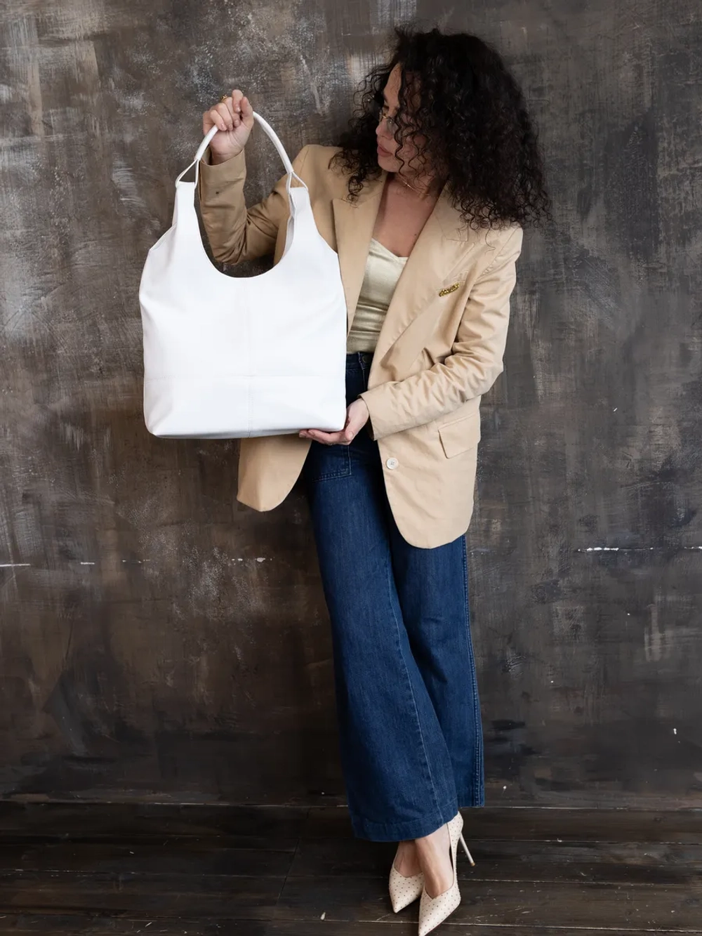 Сумка через плечо большая шоппер