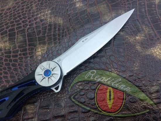 Складной нож тактический Reptilian Мото 2-1 c клинком из стали D2, рукоять G10