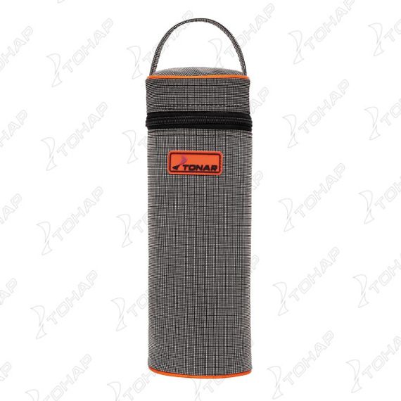 Термос (HS.TM-039C) 1000ML черный (2 крышки-кружки, чехол) TONAR