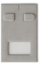 Вкладыш 13/наклонный/для серег/2 язычка/окошко для бирки/прорезь для нитки