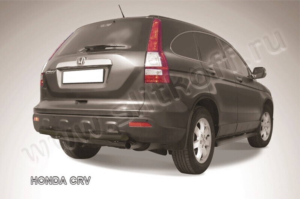 Защита заднего бампера Honda CR-V (2006-2009) d57 серебристая
