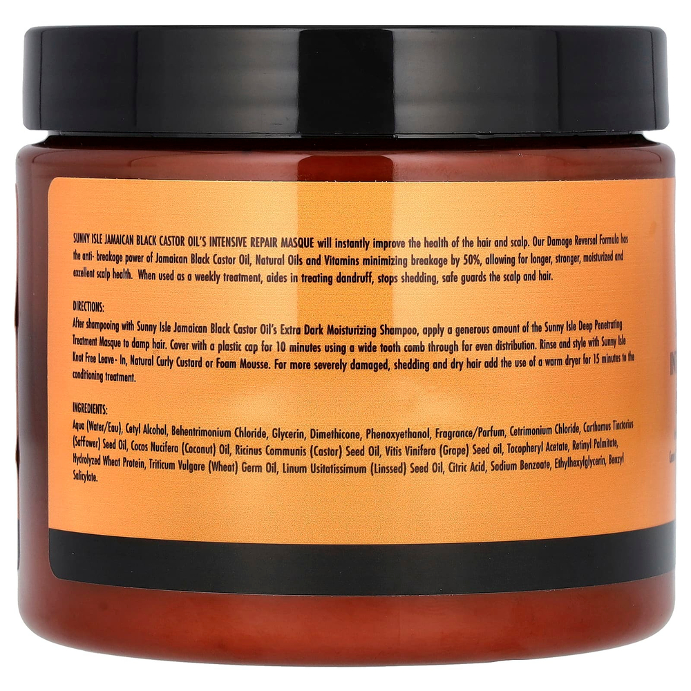 Sunny Isle, ямайское черное касторовое масло, интенсивно восстанавливающая маска, 16 жидк. унций