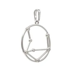 Подвеска на шею Созвездие Весы Знак зодиака серебро с фианитами