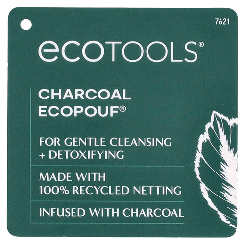 EcoTools, Губка для ванны из древесного угля EcoPouf, серая, 1 шт.