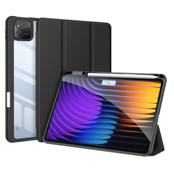 Чехол книжка черного цвета от Dux Ducis для Xiaomi Pad 7 и 7 Pro, серия Toby Series Case, с функцией пробуждения и сна