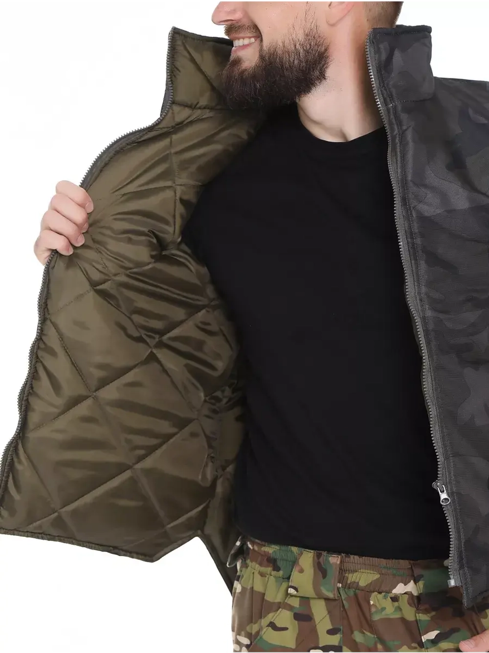 Утепленный Мужской зимний жилет камуфляжный BATKOVSKI ZZIMACHERMULTICAM