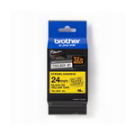 Brother TZES-651 кассета с лентой для печати наклеек повышенной адгезии, чёрный шрифт на жёлтой основе, 24мм*8м