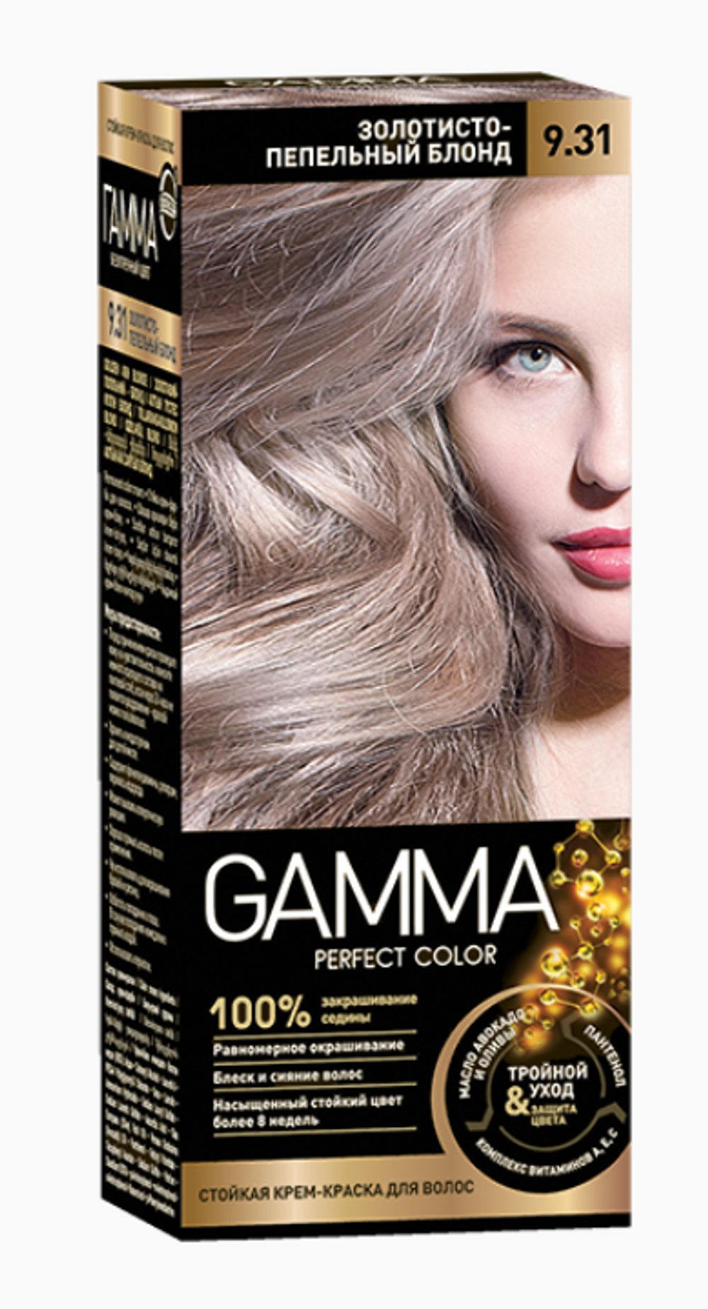 GAMMA PERFECT COLOR Крем-краска 9.31 Золотисто-пепельный блонд