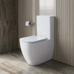 Унитаз напольный BelBagno LUCE-TOR BB2197CP-TOR/SC белый, с крышкой микролифт, с бачком, безободковый, слив-торнадо