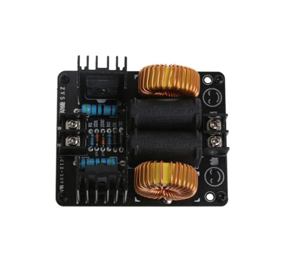 Модуль индукционного нагрева на базе ZVS‑схемы, 1000 Вт / 20 А, с драйвером Flyback для катушек