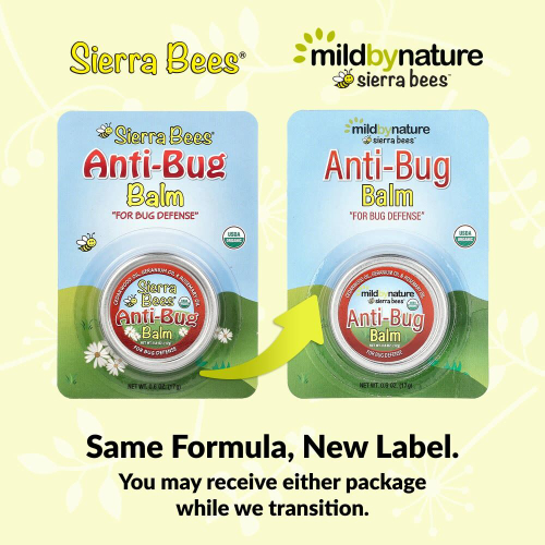 Mild By Nature, Sierra Bees™, бальзам от укусов насекомых, масло кедра, герани и розмарина, 17 г (0,6 унции)