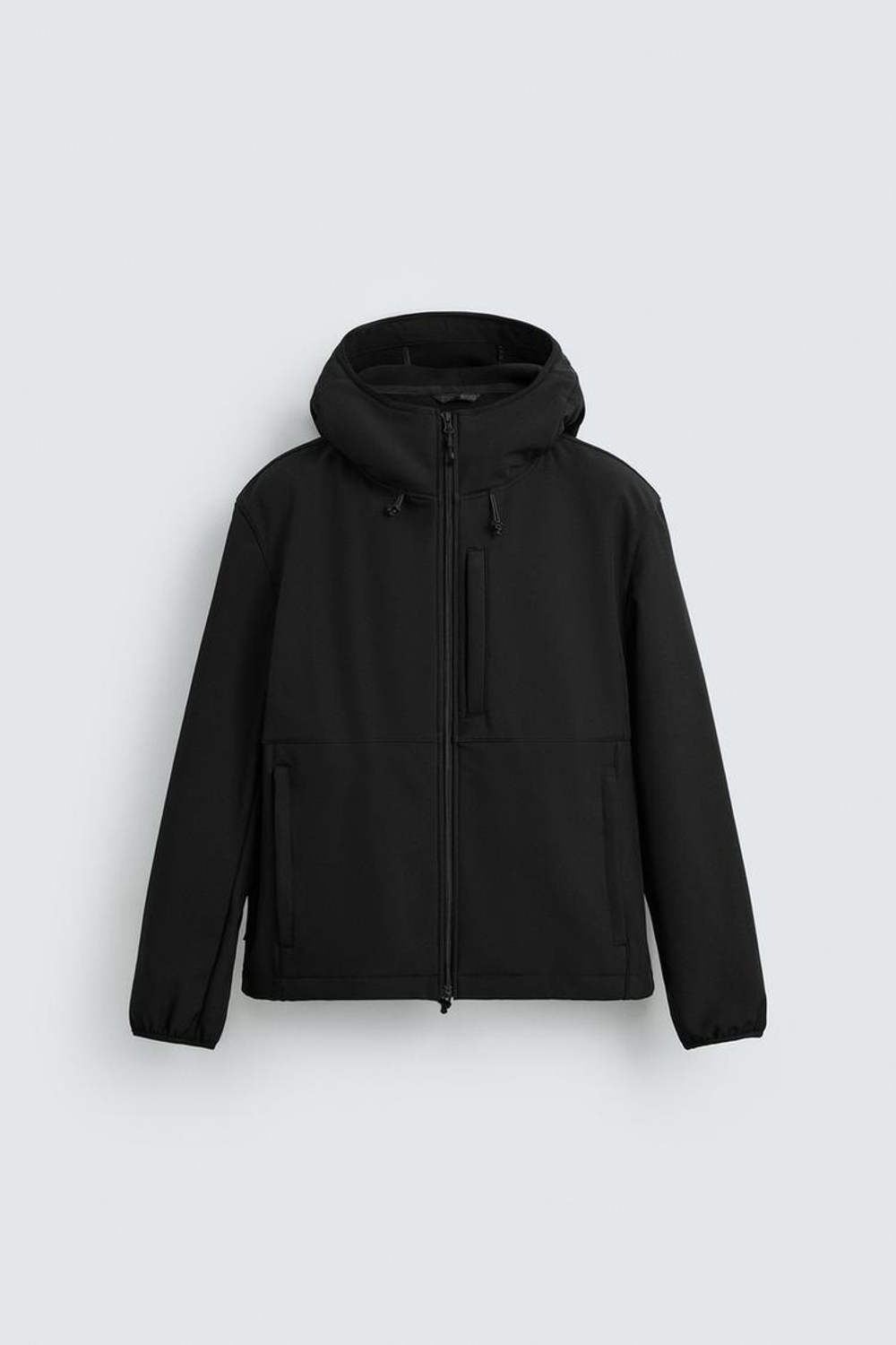 ZARA КУРТКА ИЗ ВЫСОКОТЕХНОЛОГИЧНОЙ ТКАНИ С ФЛИСОВОЙ ОТДЕЛКОЙ, ЧЕРНЫЙ