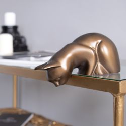 Статуэтка Кошка на полку Бронза