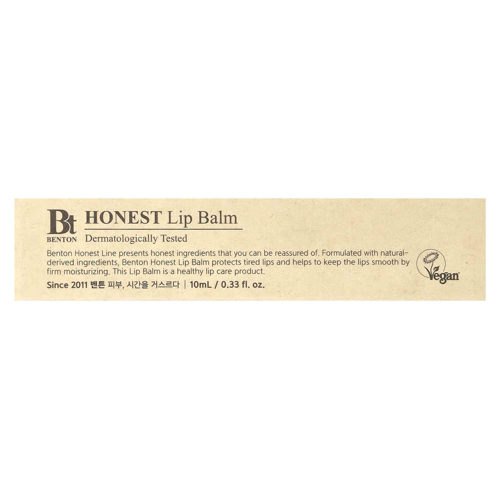Benton, Бальзам для губ Honest, 10 мл (0,33 жидк. унц.)