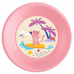 Тарелка глубокая детская с декором 185 мм (розовый)