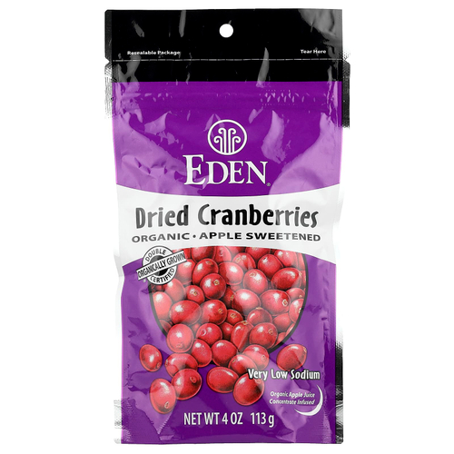 Eden Foods, Органическая сушеная клюква, 4 унции (113 г)