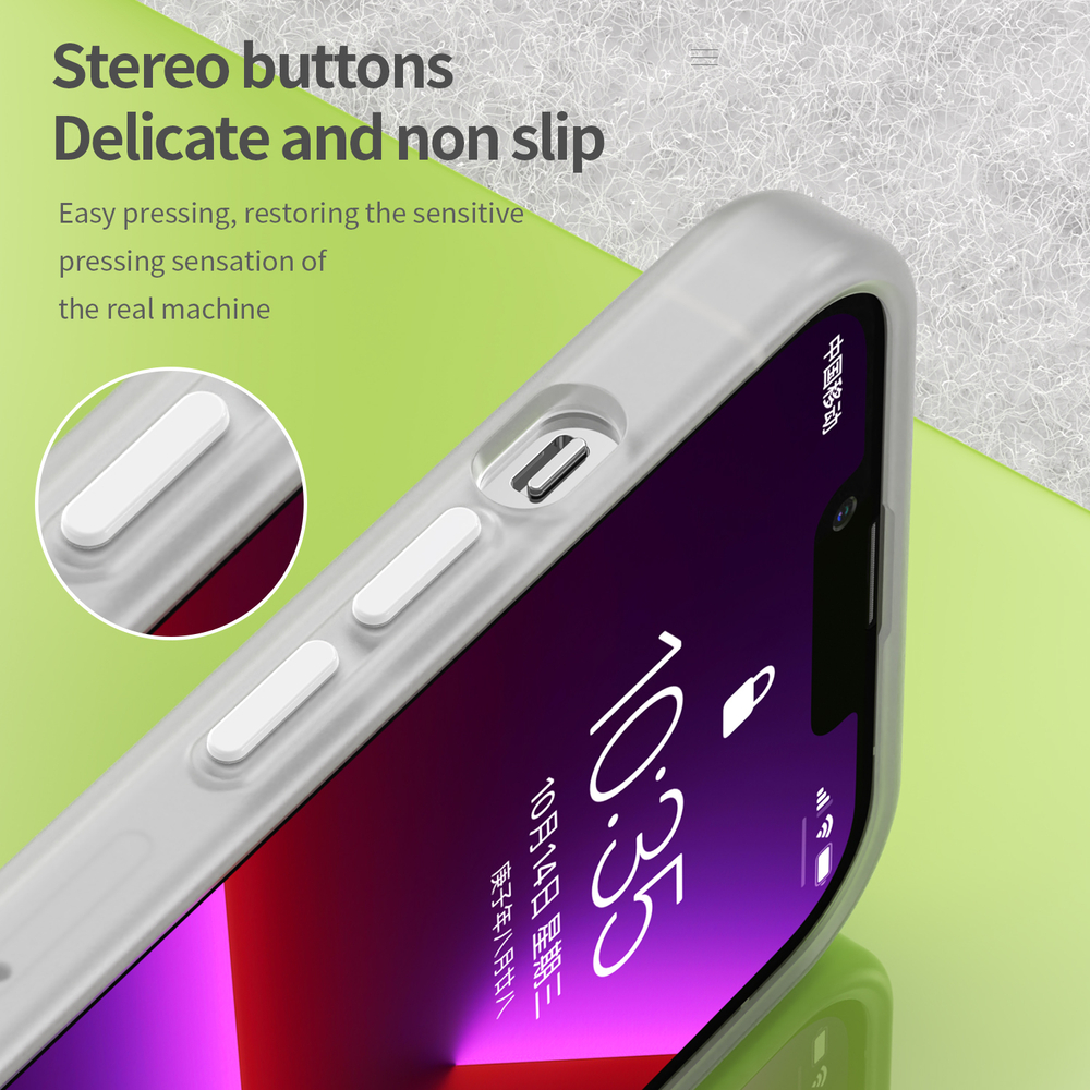 Мягкий усиленный чехол белого цвета с поддержкой MagSafe для iPhone 13 Pro Max, серия Frosted Magnetic