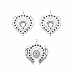 Черно-серые наклейки на грудь и зону бикини FLAMBOYANT (Цвет: черный с серым)