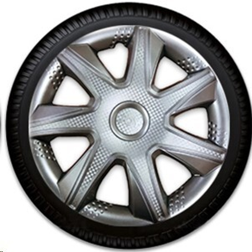 Колпак колеса R14 Джой серебристо-черный (в мешке 4 упак) (LION)