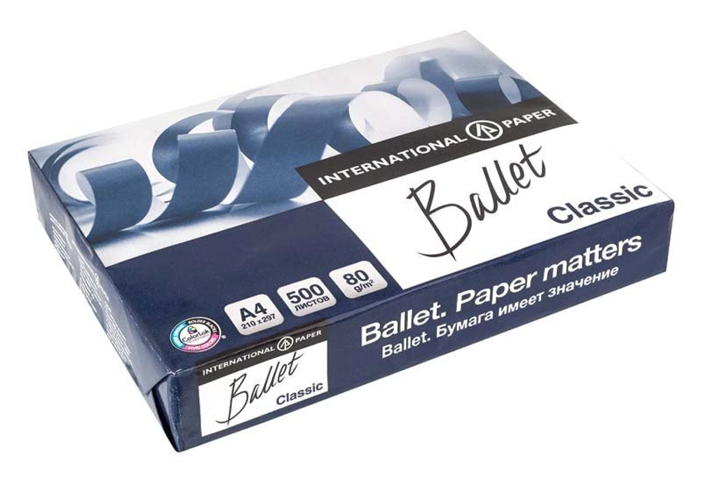 Бумага Ballet Classic, А4, 80 г/м2, 500 листов в пачке