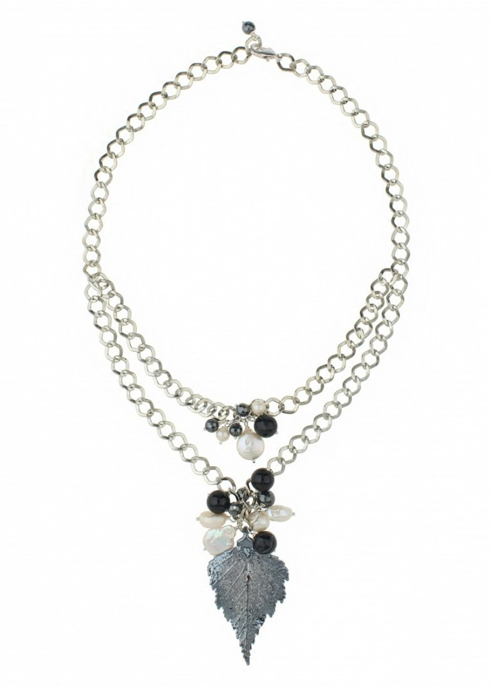 Колье лист Ester Bijoux Birch CL874-S BW