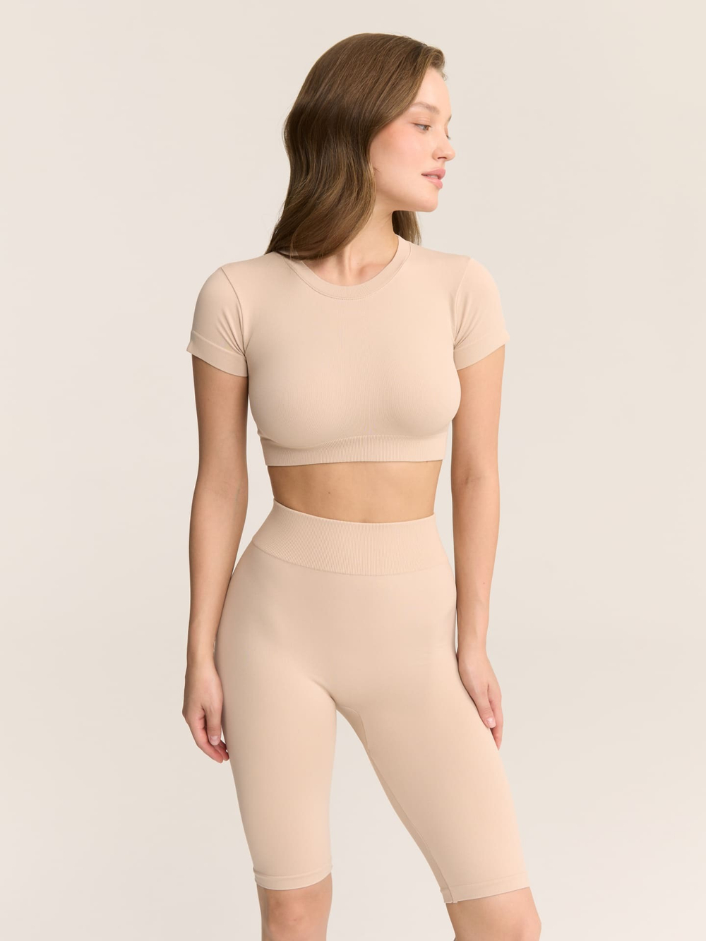 Бесшовные велосипедки с высокой посадкой