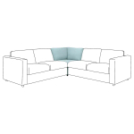 Угловая секция - IKEA VIMLE/ВИМЛЕ ИКЕА, 83х93х93 см, голубой