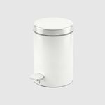 Ведро для мусора с педалью 12 л. нерж. сталь NOFER 09100.12.W белый