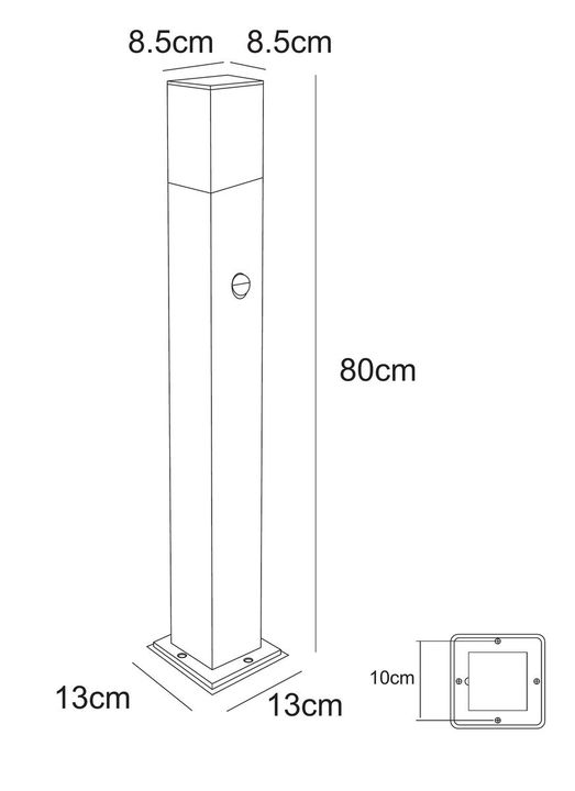 Уличный светодиодный светильник Arte Lamp Plate A3711FN-1BK