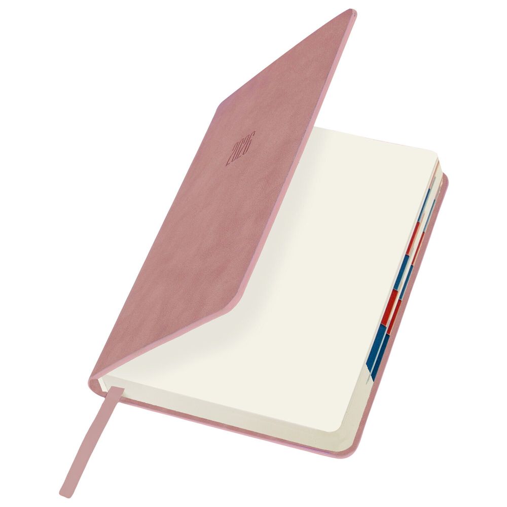 Ежедневник датированный 2026 B6 125х173 мм GALANT "Vivid" под кожу розовый (117411)