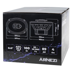 Колонки ARNEZI Crystal Sound С9, 6х9" 3-х полосные, 2шт, , Max Вт ARNEZI A2010012