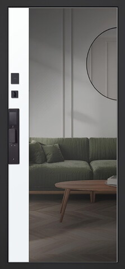 Стальная дверь "Ferrum" с зеркалом (биометрический замок). Заказная модель.