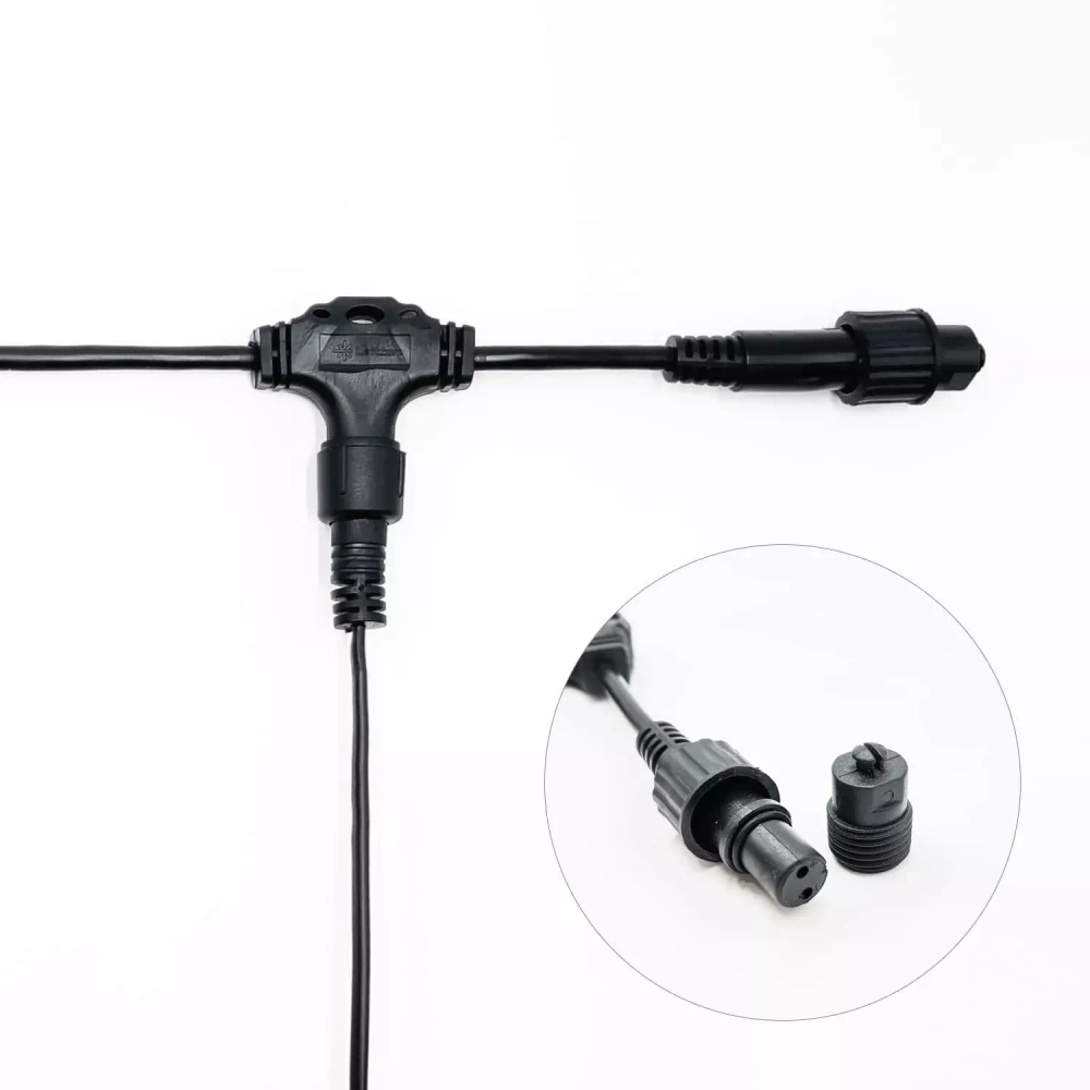 Белт-Лайт UNIBELT 10 м., провод черный Каучук, шаг 25 см., 40 подвесных патронов, IP65, LTC (UBL10m/40L-1)