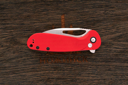 Нож складной CJRB Lago, клинок 87мм, сталь AR-RPM9, рукоять G10 красный