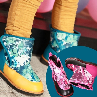 Полусапоги детские зимние на липучках