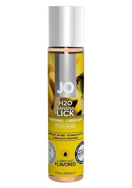 Смазка с ароматом банана JO Flavored Banana Lick - 30 мл.