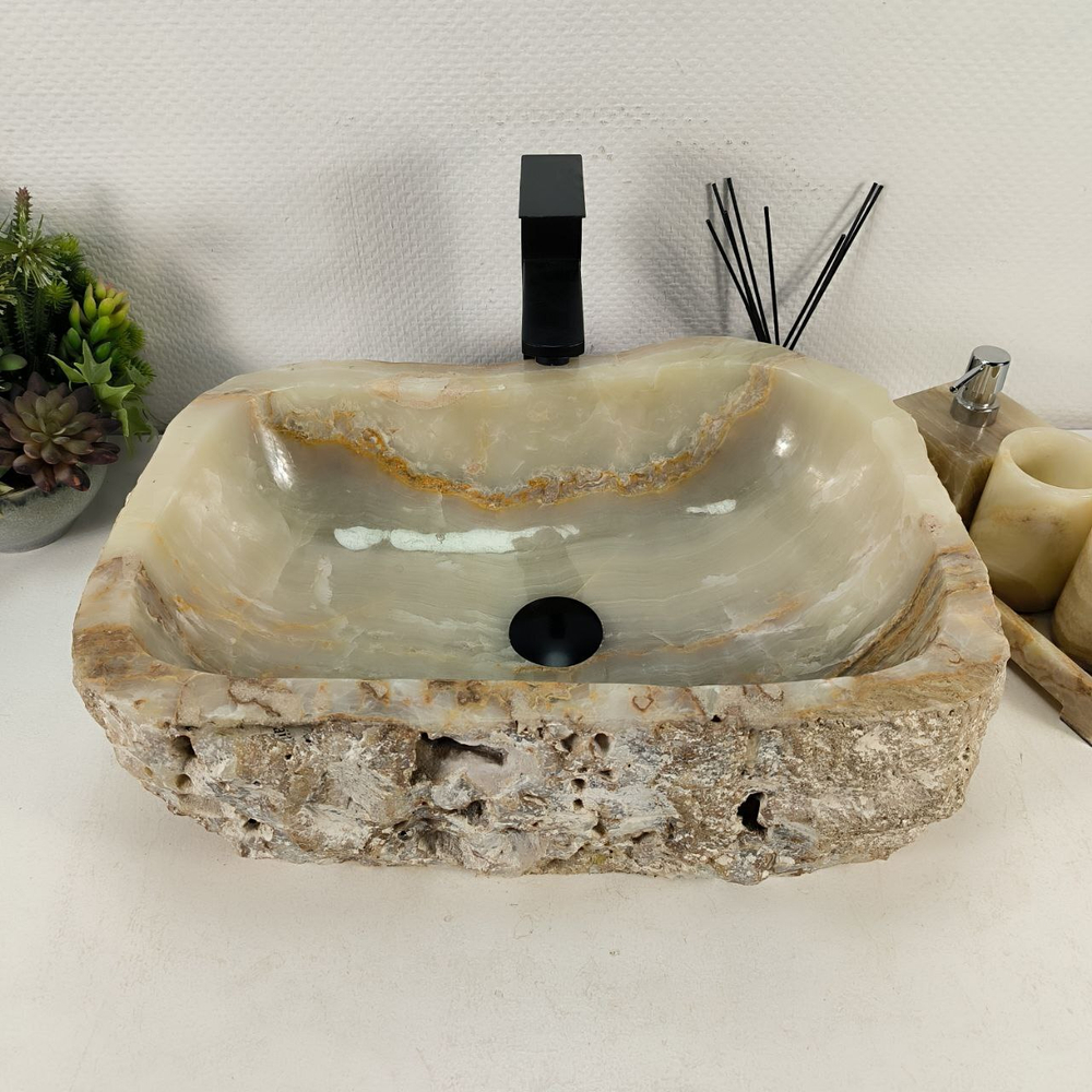 Раковина из оникса Erozy Green EO-64480 52*38*16 0163