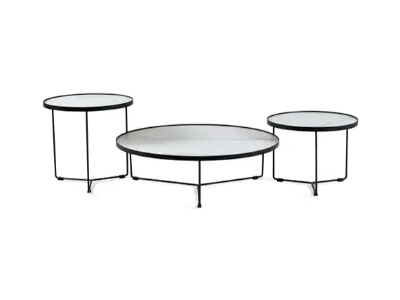 Журнальный столик Driade Ø50х38 см, белая керамика