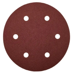 Шлифовальный круг D 225 мм на липучке 10 шт Р 80 6 отверстий