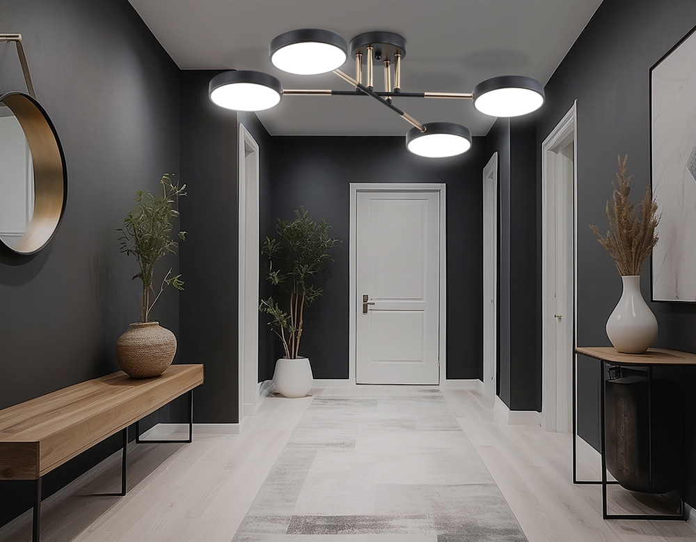 FL516332/4 BK/FGD черный/золото 72W 3000-6000K 610*410*140 (без ПДУ)