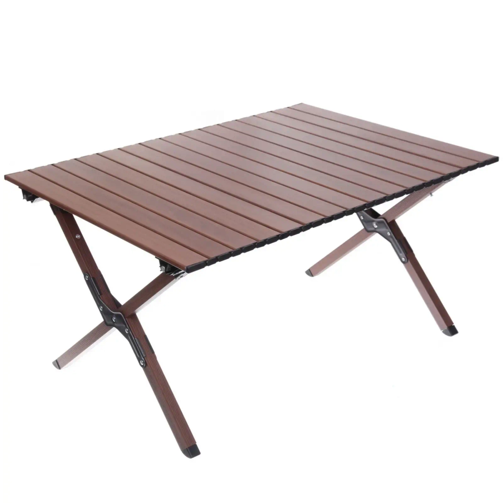 Стол кемпинговый складной DC-5002, 86*58*44 см, цвет: темное дерево, каркас алюминий, ТуристМастер