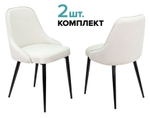 Стул для дома Бюрократ KF-5_2 комплект 2шт молочный Velvet 20 металл черный на ножках (KF-5/VELV20_2)