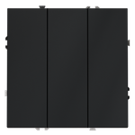 Выключатель встраиваемый VOLTUM S70 трехклавишный 10А, (графит)