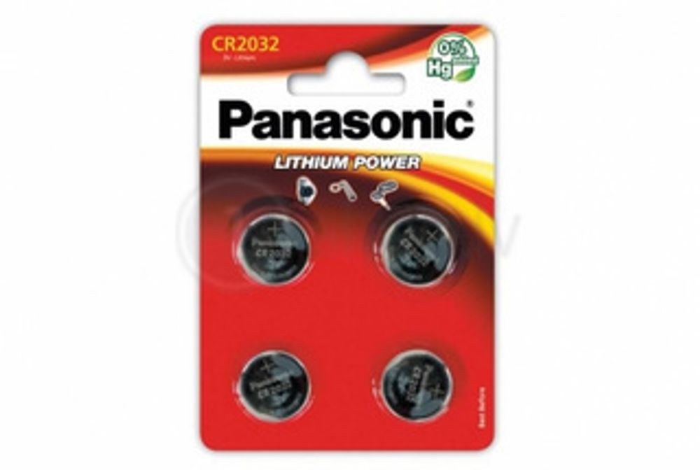 Батарейки Panasonic Lithium Power CR-2032 литиевые 4 шт