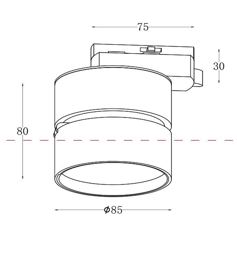 Трековый светильник Maytoni Technical TR007-1-12W4K-B