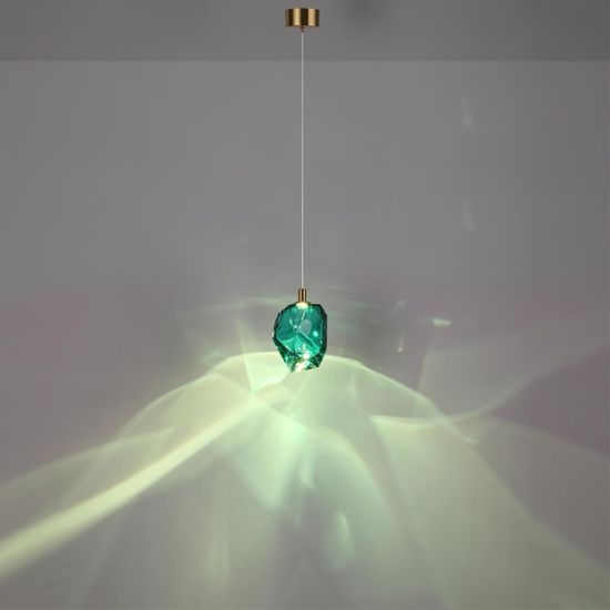 7110/4LB L-VISION ODL25 Подвесной светильник  зеленый/бирюз. стекло/металл IP20 LED 4W 300Лм 3000K 200° 220V GEMME