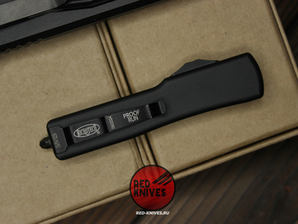 Нож Microtech UTX-70 A+++ Standard S/E BLACK - черная рукоять, черный клинок