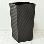 Кашпо напольное "Ротанг" 27*27*51см (мокко)